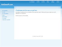 Tablet Screenshot of getownip.com